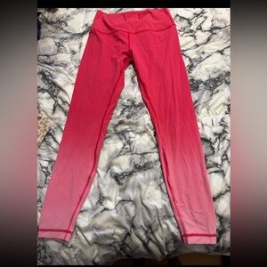 Lululemon Athletica Vibrant Pink Gradient Leggings